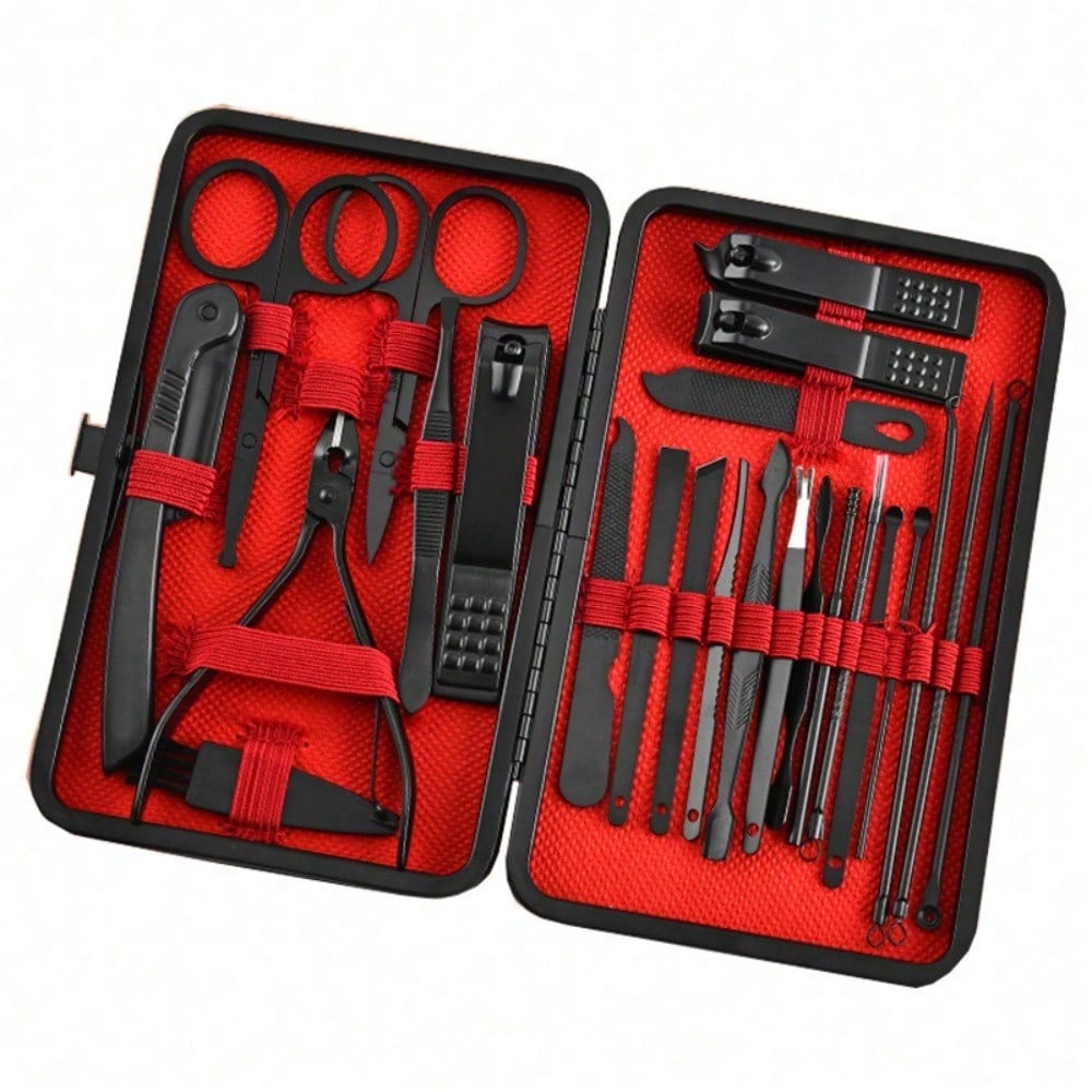 Mens Grooming Kit Case - Profesjonalny zestaw do manicure i pedicure